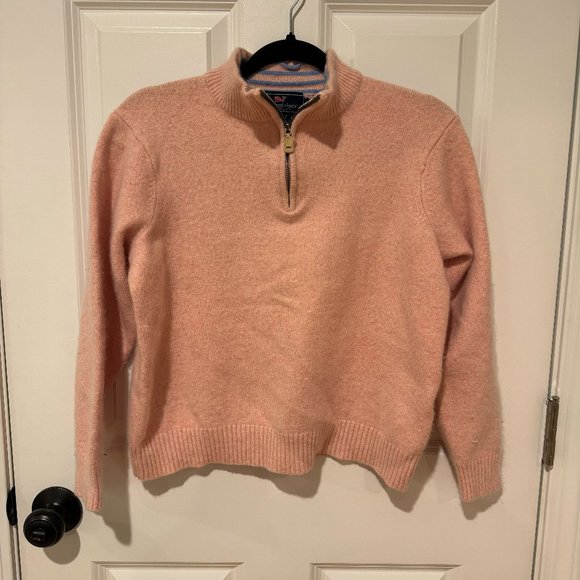 Vineyard Vines Other - Vineyard Vines Salmon Pink Quarter Zip Pullover - Size Medium‎ Kids